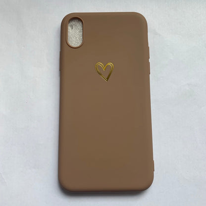 Simple small love iPhone case compatible with Apple, featuring a minimalist heart design