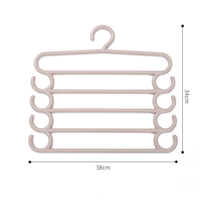 Stainless steel multi-layer pants hanger and trousers storage rack for wardrobe closet organization