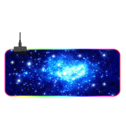 Black gaming mouse pad with smooth surface for precise mouse control, viewed from above