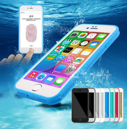 Waterproof case by My Store, protective housing shown from the front over a compact device