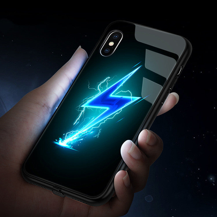 Apple compatible voice-activated mobile phone case with tempered glass protection