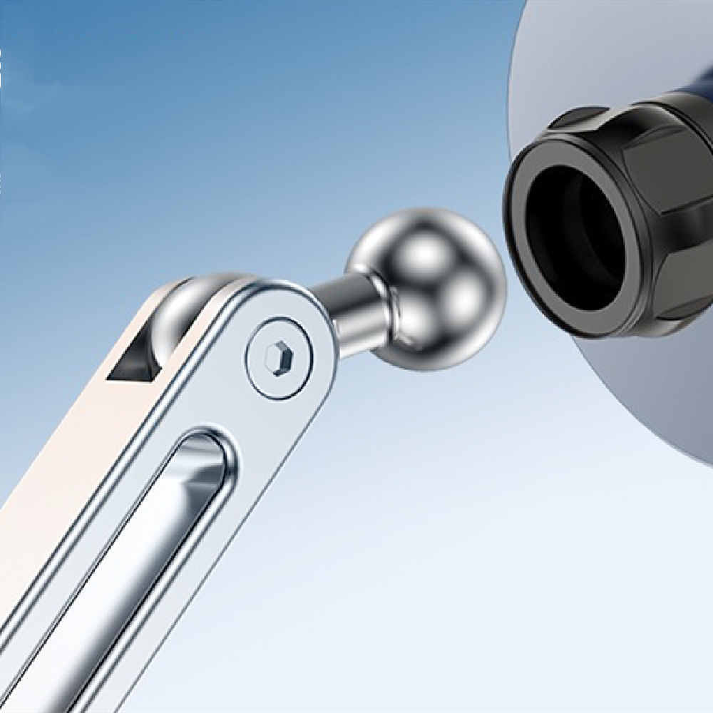 Aluminum alloy 17mm car bracket paste base accessory in black and silver