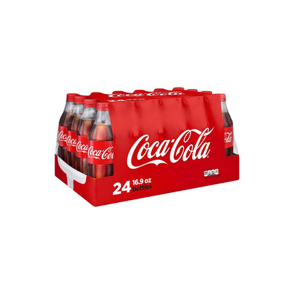 Coca-Cola Cherry soda soft drink cans, 12 fl oz, 12-pack featuring bright red cans with cherry and Coca-Cola branding.