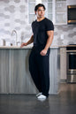 Men's soft bamboo lounge pajama set with short sleeve top and pants by Spun Bamboo, featuring comfortable, lightweight fabric.