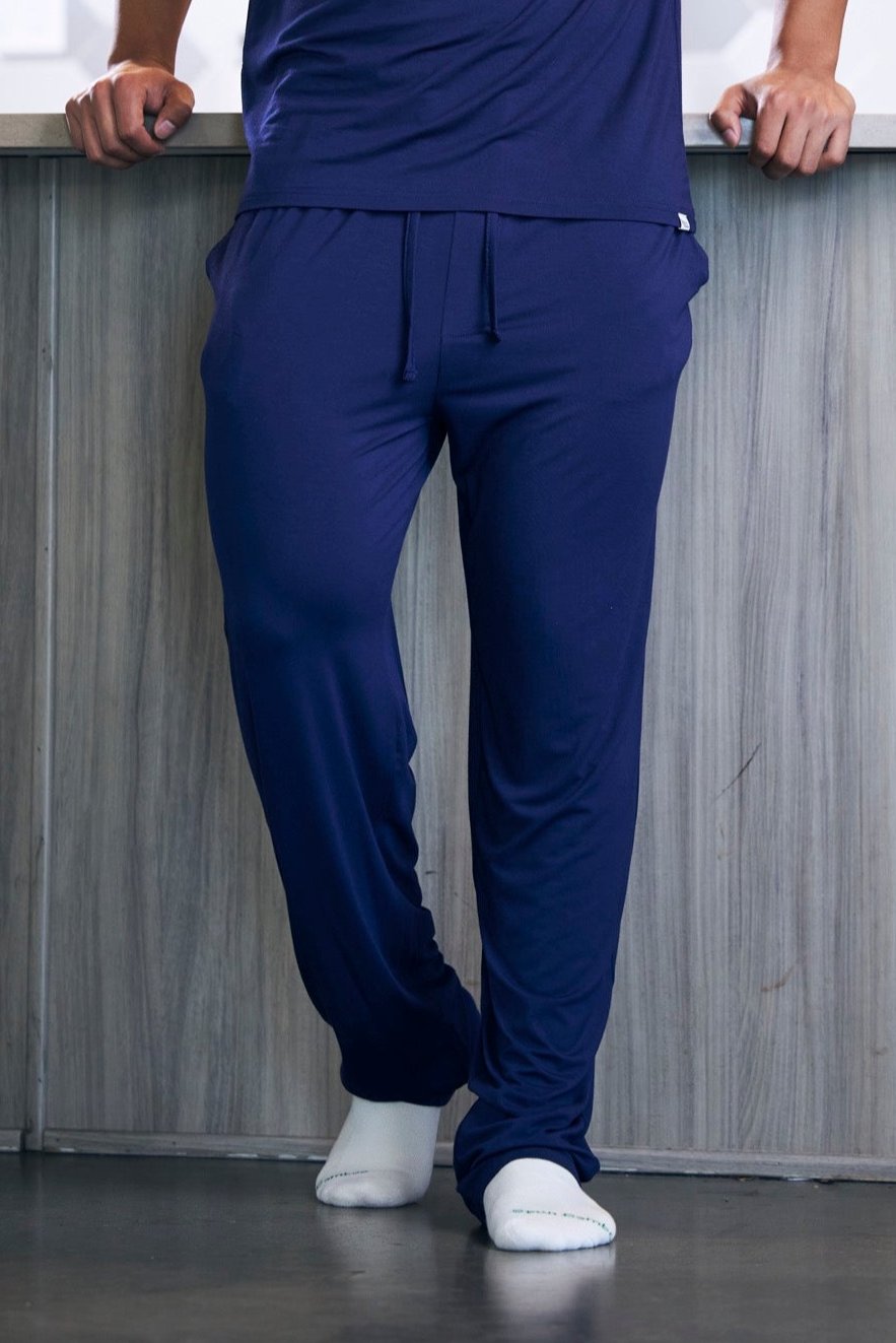 Men's bamboo viscose lounge pants by Spun Bamboo, soft and comfortable pajama pants with a relaxed fit.