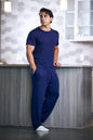Men's soft bamboo lounge pajama set with short sleeve top and pants by Spun Bamboo, featuring comfortable, lightweight fabric.