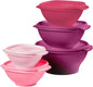 Tupperware Heritage 36-piece vintage pastel food storage containers set with 18 containers and 18 lids, colorful and durable.