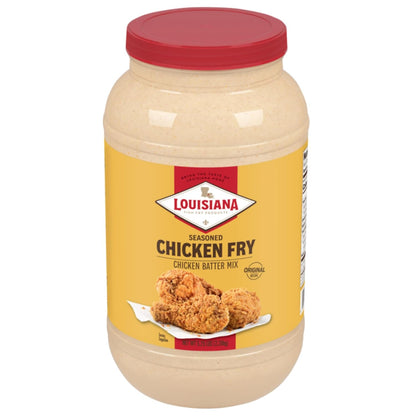 Louisiana Fish Fry Products seasoned chicken fry mix in 9 oz packs, perfect for flavorful fried chicken.