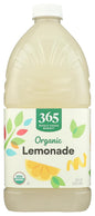 Organic lemonade in a 64 fl oz bottle from 365 by Whole Foods Market, with fresh lemon slices and a clear, refreshing appearance.