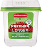 Rubbermaid FreshWorks large short produce storage container in clear plastic, 11.3-cup capacity for fresh fruits and vegetables