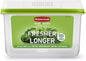 Rubbermaid FreshWorks large short produce storage container in clear plastic, 11.3-cup capacity for fresh fruit and vegetable storage