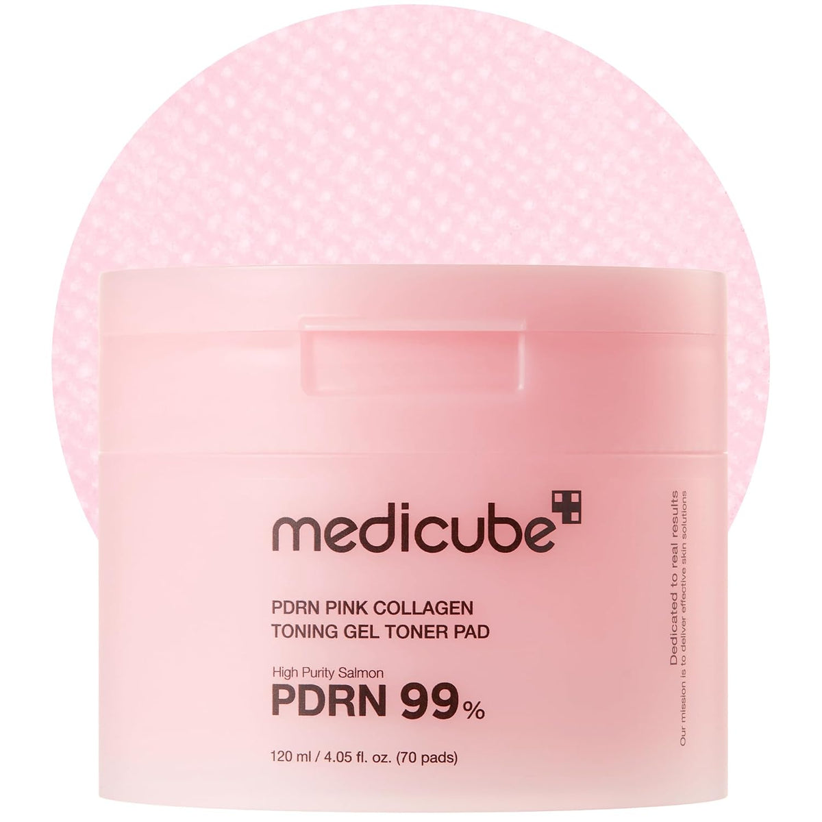 Medicube Zero Pore Pad 2.0 exfoliation toner pads for pore care and skin refinement, shown in a clear container.
