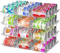 Attelite 3-tier rolling can organizer for pantry storage, featuring multiple cans arranged on sleek metal shelves.