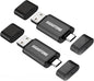 Gigastone 128GB dual USB flash drives with USB-C and USB-A connectors, head cap design, fast data transfer, compatible with smartphones and PCs.