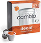 Cambio Roasters Colombian medium roast organic coffee pods in recyclable aluminum, Keurig compatible, 60 count, bold flavor.