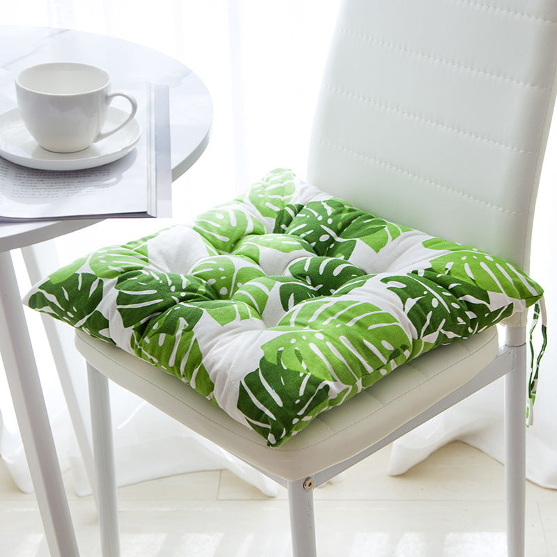 Summer chair cushion in a light, breathable design for outdoor seating