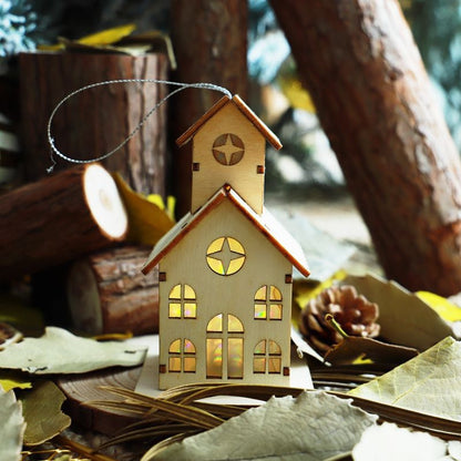 Luminous Christmas wooden decoration with lights by My Store