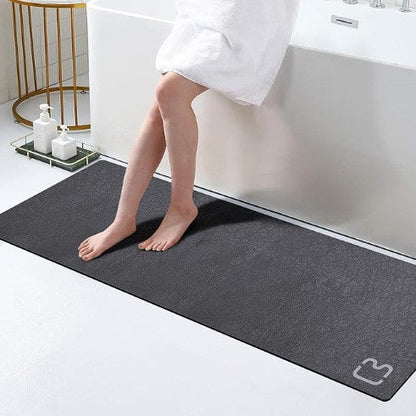 Diatomaceous earth non-slip bathroom floor mat in a minimalist design
