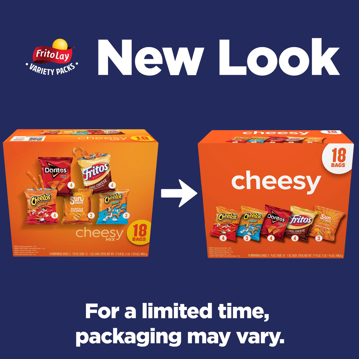 BackupMyFilesNow® Cheesy Snack Chips Variety Pack with 18 snack chips in assorted flavors, perfect for snacking and sharing.