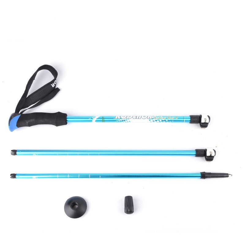 Aluminum alloy trekking pole with straight handle