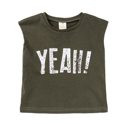 Children's sleeveless t-shirt by My Store in a simple, comfortable design
