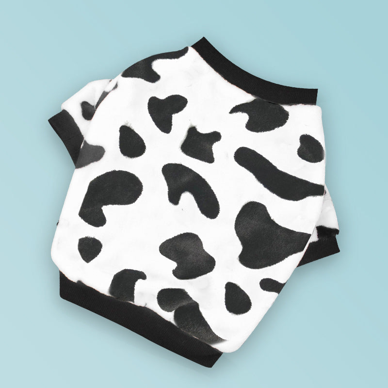 French-style dog pajamas winter clothes for Corgi, cozy full-body pet outfit
