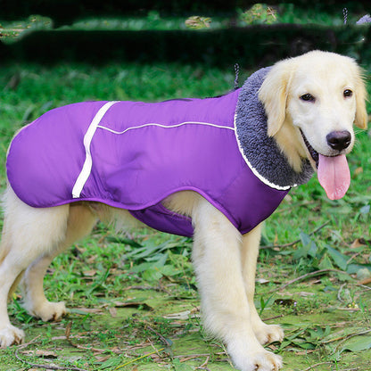 Reflective warm clothing for big dog by My Store in a visible winter coat design