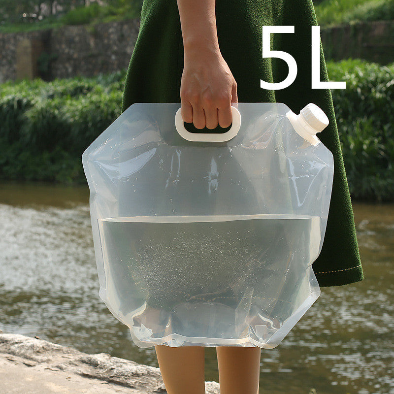 Foldable PVC outdoor camping water bag container for hiking and portable water storage