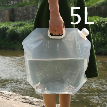 Foldable PVC outdoor camping water bag container for hiking and portable water storage