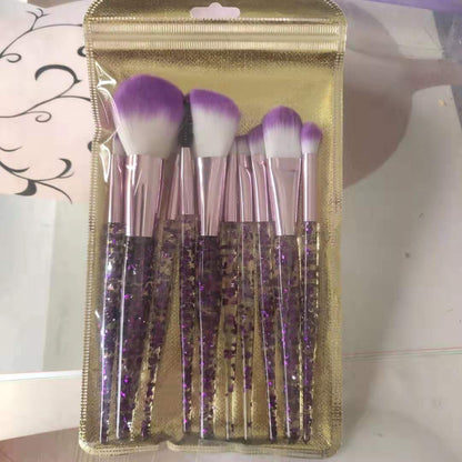 BackUpMyFileSNOW® 10-piece essential makeup brush kit with various brushes for foundation, eyeshadow, and blending.