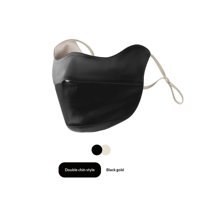 Silk sun-protective UV-blocking breathable face mask in a lightweight design