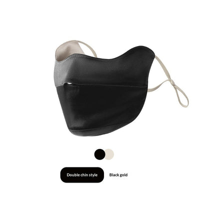 Silk sun-protective UV-blocking breathable face mask in a lightweight design