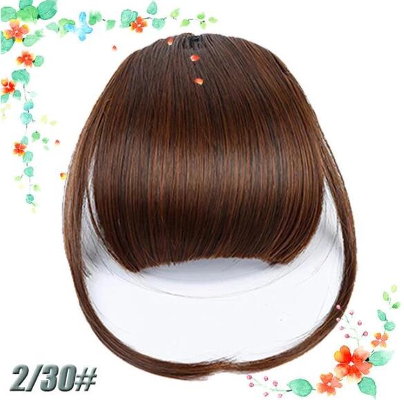 3D clip-in bangs hair extensions by My Store, shown from the front for a natural fringe look