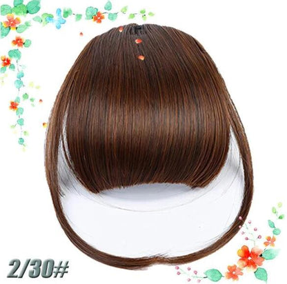 3D clip-in bangs hair extensions by My Store, shown from the front for a natural fringe look