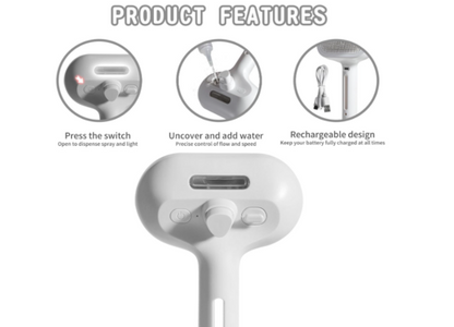 BackupMyFilesNow Pet Hair Spray Brush for removing pet hair from furniture and clothing with a compact, easy-to-use design.