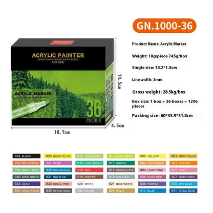 48-color water-based ceramic graffiti marker package for DIY painting, assorted colors displayed