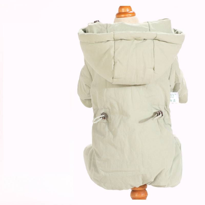 Autumn and winter four-legged small dog padded coat in warm, protective design