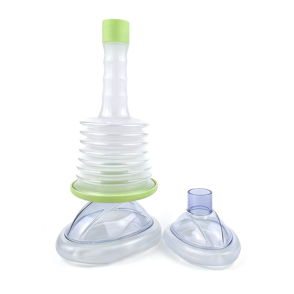 Manual choking emergency device, easy-to-use airway clearance suction tool for self-rescue first aid at home