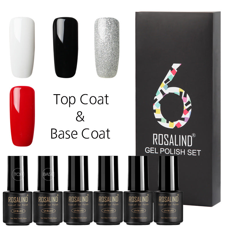 Fine nail polish six-bottle set in assorted colors by My Store