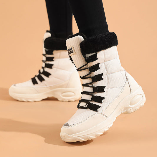 Women's winter fleece-lined warm snow boots by My Store, designed for cold-weather wear