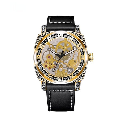 Men's 30M water-resistant luminous quartz watch with a classic analog dial and metal case