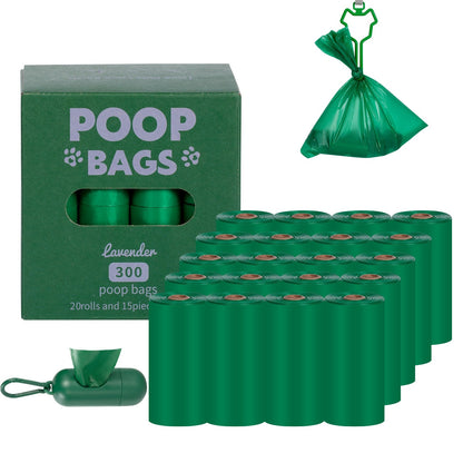 EPI handle dog waste bag and degradable cat litter bag holder in blue plastic packaging