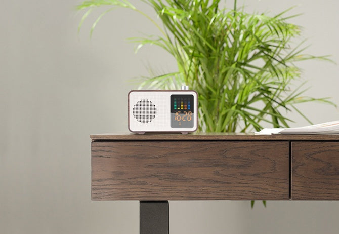 Retro Bluetooth radio speaker by My Store, vintage-style radio with wireless audio controls and speaker grille