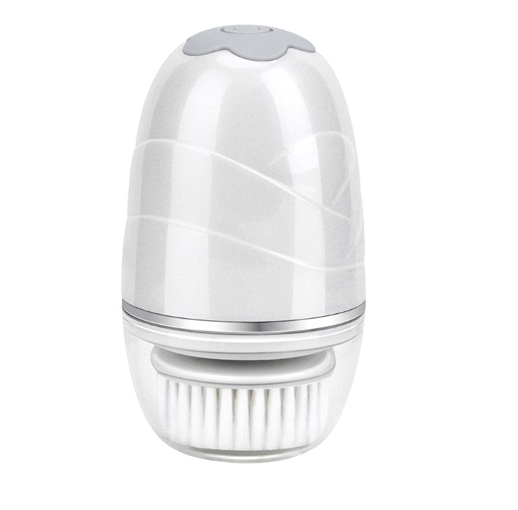 Rotary electric face washer cleaning brush with ergonomic handle and soft bristles