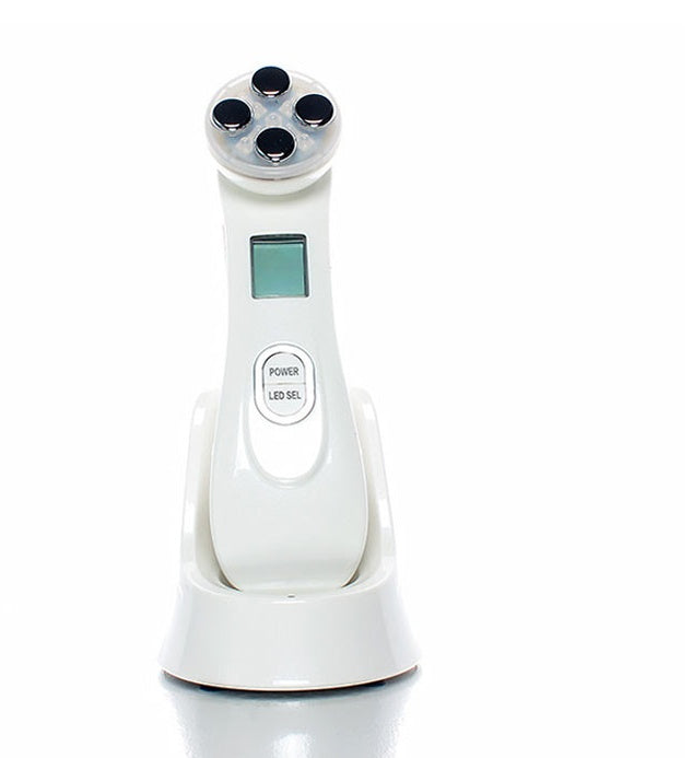 Multifunctional skin rejuvenation care instrument in white with compact handheld design