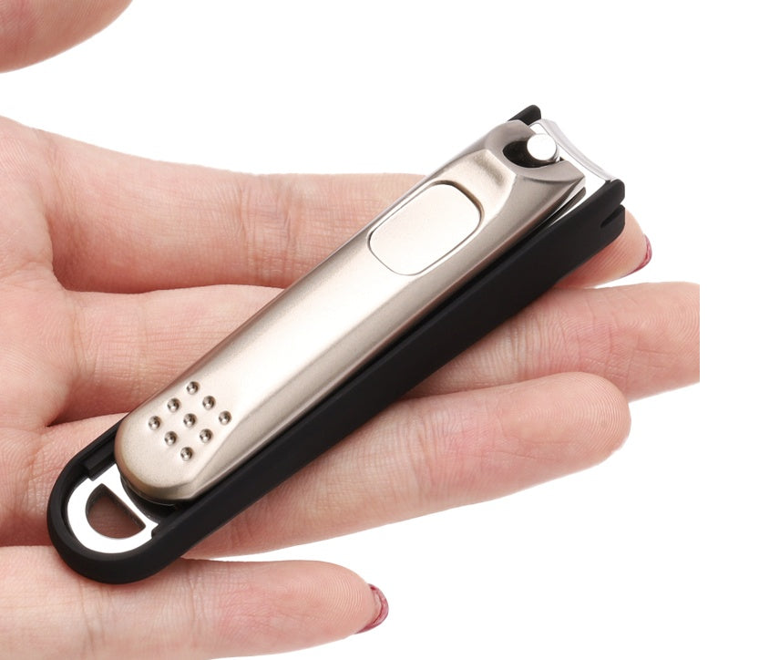 My Store nail clipper, compact stainless steel grooming tool with curved cutting edges