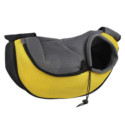 Pet backpack for carrying small animals, featuring a ventilated design with padded shoulder straps