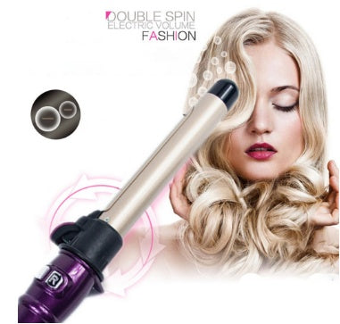 Automatic rotating ceramic curling iron for gentle hair curling and perm styling