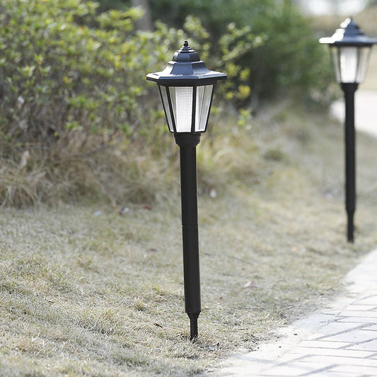 Outdoor solar hexagonal wall light, modern garden wall light fixture with geometric design