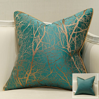 Light luxury European sofa pillow cushion in soft neutral tones, decorative home accent